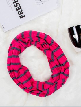 Jersey Striped Double Loop Scarf